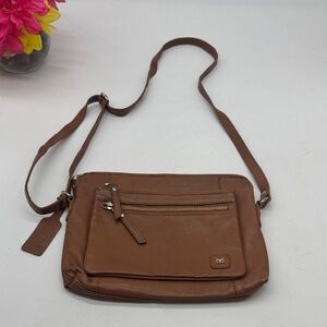 Wise Owl Brown Leather Crossbody Bag BEAM MCB9213P